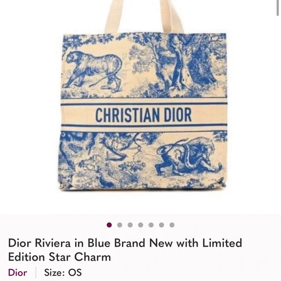 Dior Blue and Cream GWP Tote new in package - Picture 2 of 4